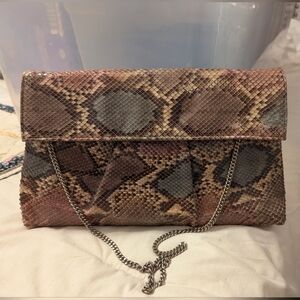 Elegant Real Snake Skin Vintage Chain Bag